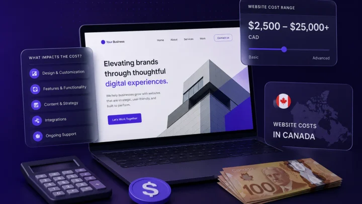 2026 website cost breakdown by tier for Canadian small businesses